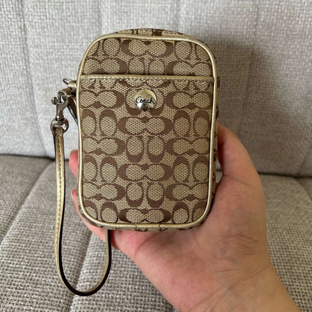 SOLD Y2K Coach Signature C Camera Wristlet